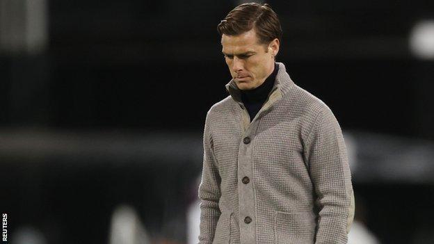 Scott Parker looks dejected as Fulham are relegated from the Premier League
