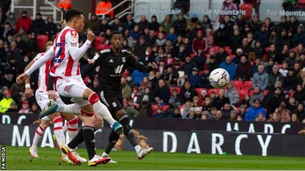 1st minute . . . D'Margio Wright-Phillips puts Stoke ahead on his first home league start