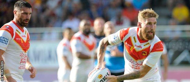 Catalans Dragons players Sam Tomkins and Matty Smith