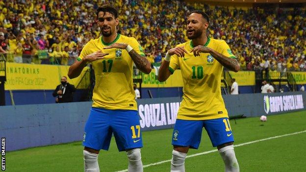 Neymar celebrates