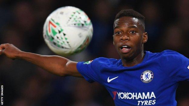 Charly Musonda playing for Chelsea