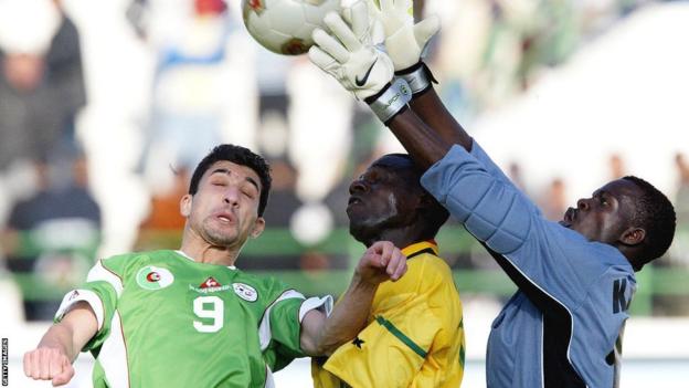 Nassim Akrour playing for Algeria