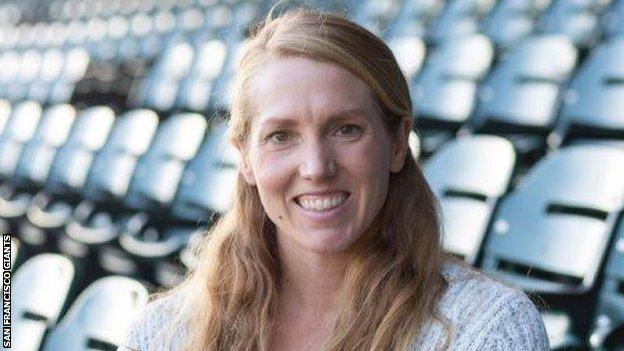 San Francisco Giants: Alyssa Nakken becomes MLB's first full-time female  coach - BBC Sport