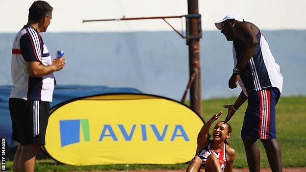 Toni Minichiello, Jessica Ennis-Hill and Lloyd Cowan