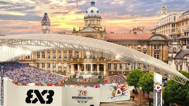 Artist impression of 2022 Commonwealth Games in Birmingham