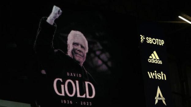 Tributes to David Gold at Elland Road
