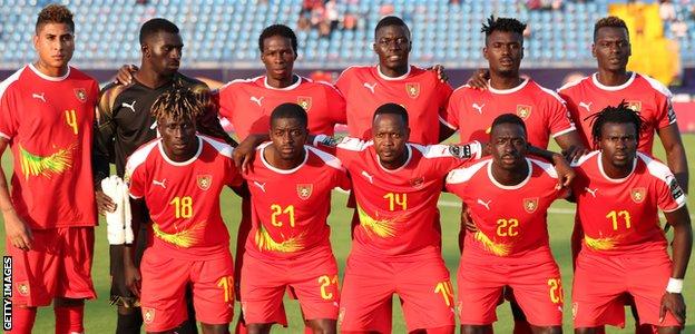 Guinea-Bissau ahead of a game against Ghana at the Africa Cup of Nations in 2019