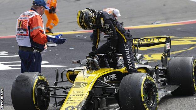 Nico Hulkenberg in action at the Belgian Grand Prix