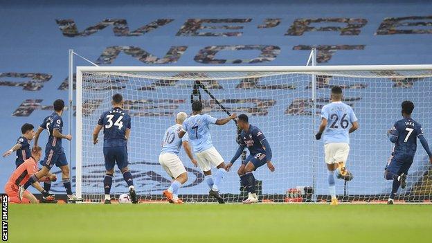 Man City 1 0 Arsenal Raheem Sterling Scores Winner Bbc Sport