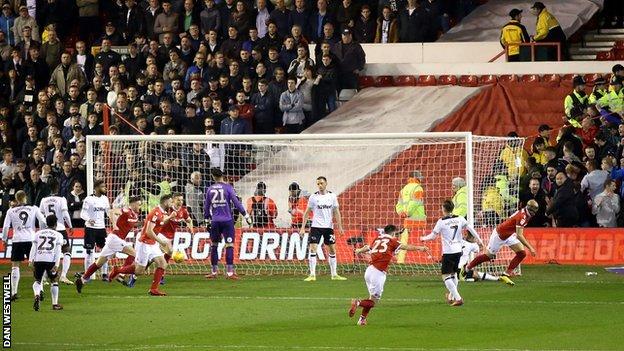 Yohan Benalouane's goal came after just 74 seconds at the City Ground