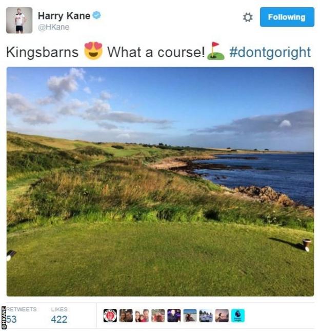 Harry Kane golf