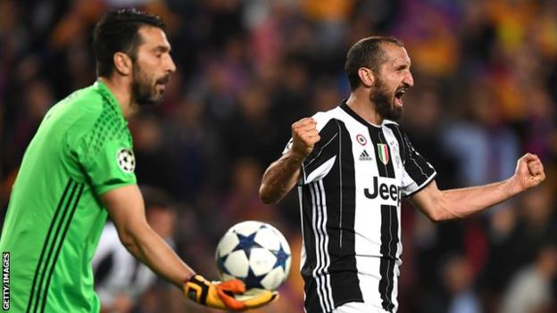 Juventus were exceptional in every department but their defensive performance was outstanding. Giorgio Chiellini (right) used all his experience to help his team advance on a night to remember