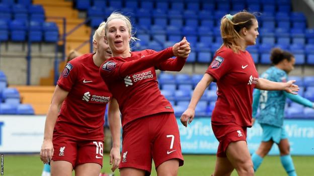 Liverpool players celebrate