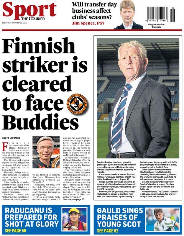 The back page of the Courier on 110921