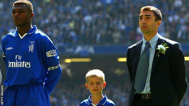 Marcel Desailly and Roberto Di Matteo at Chelsea