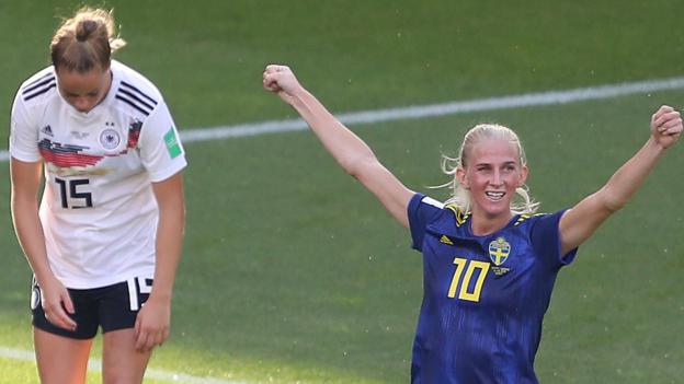 Women S World Cup Germany Beaten 2 1 By Sweden Bbc Sport