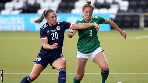 Holloway made her senior NI debut in February 2021 and has become a key member of Kenny Shiels' squad