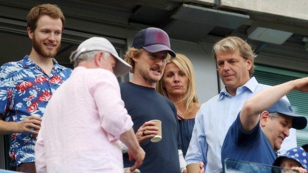 Actor Owen Wilson and Chelsea co-owner Todd Boehly