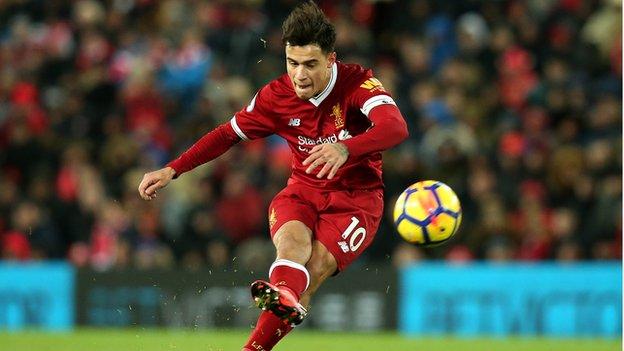 Philippe Coutinho in action for Liverpool