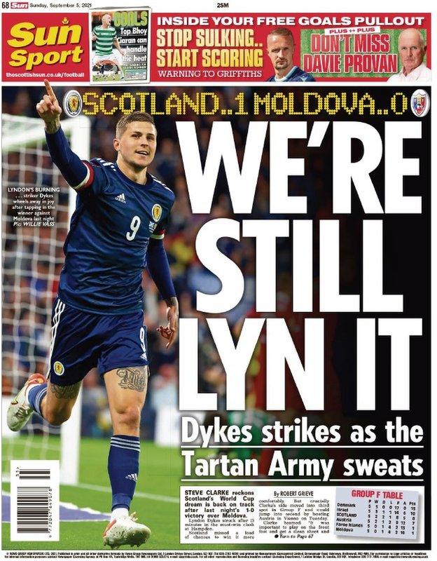 Contraportada del Scottish Sun en 050921