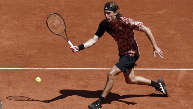 Stefanos Tsitsipas successful  enactment   during his second-round triumph   implicit    Roberto Carballes Baena