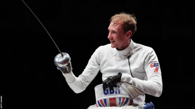 British wheelchair fencer Piers Gilliver