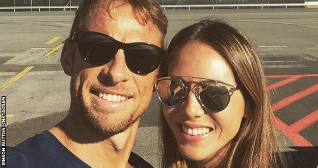 Jenson Button and wife Jessica