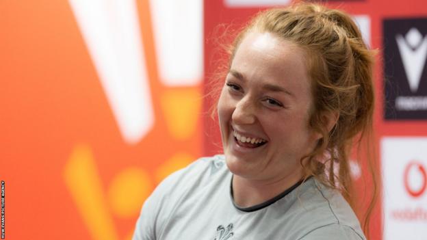 Abbie Fleming at a press conference