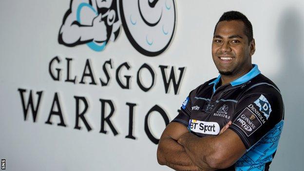 Taqele Naiyaravoro has now trained with his new Glasgow Warriors team-mates