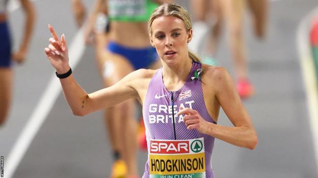 Keely Hodgkinson wins at the European indoor championships
