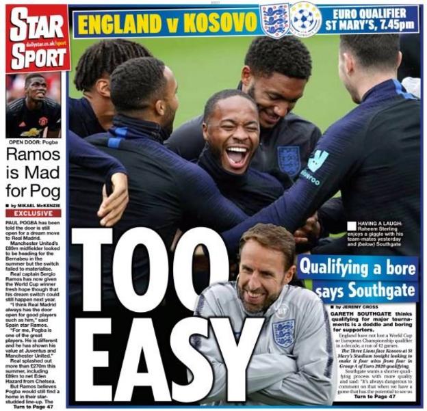 Tuesday's back pages BBC Sport