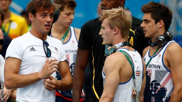 Tom Daley, Chris Mears and Jack Laugher