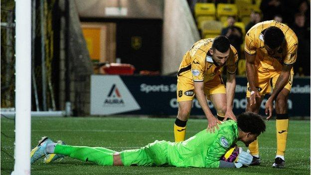 Livingston goalkeeper Shamal George