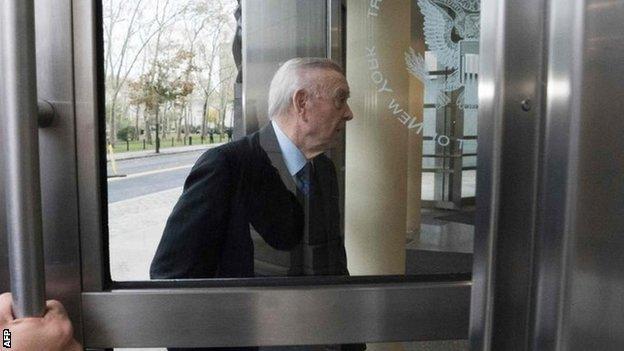 Jose Maria Marin arrives for his trial