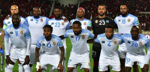 DR Congo ahead of their 2022 World Cup play-off against Morocco