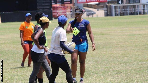 Zinhle at a coaching clinic