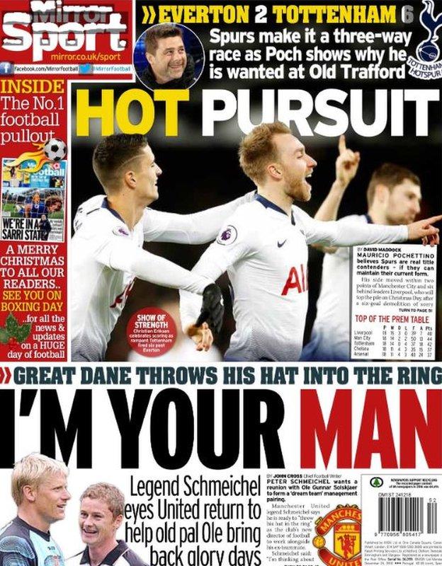 Monday's Daily Mirror back page