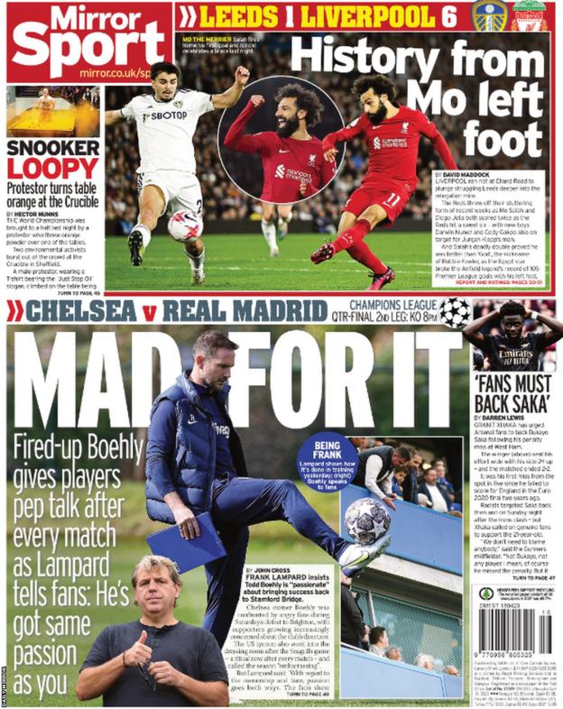 Tuesday's back pages - BBC Sport