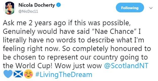 Nicola Docherty tweet