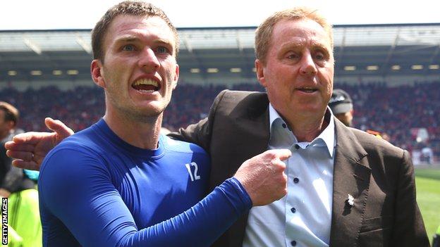 Birmingham City midfielder Craig Gardner and manager Harry Redknapp