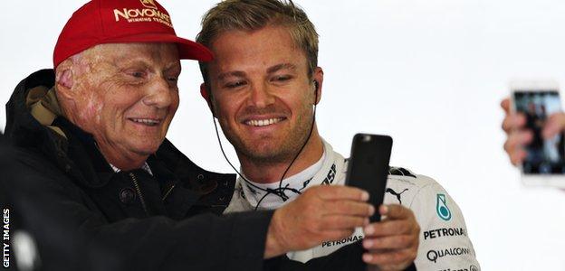 Niki Lauda and Nico Rosberg