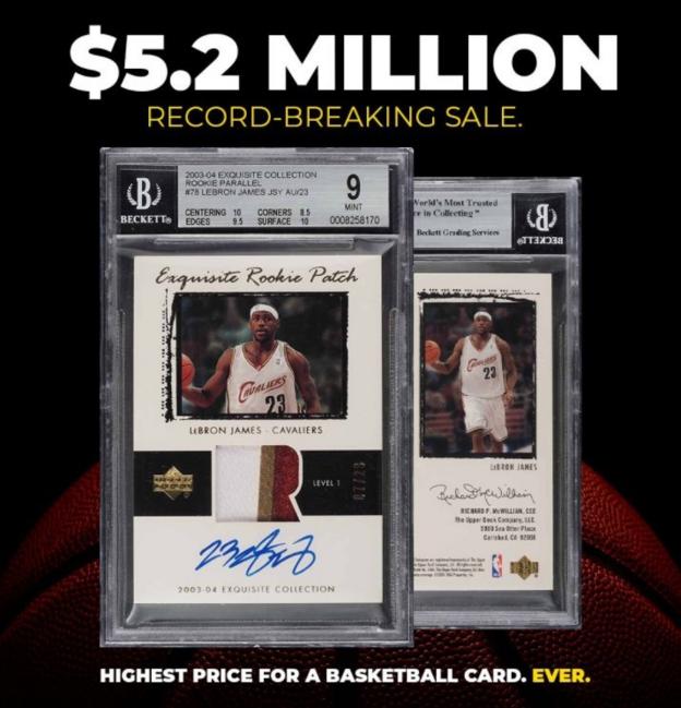 LeBron trading card could fetch record price at auction