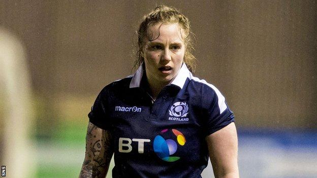 Jade Konkel in action for Scotland in the 2017 Women's Six Nations