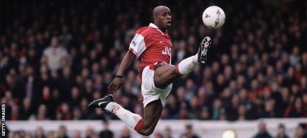 Ian Wright played under Wenger for two seasons