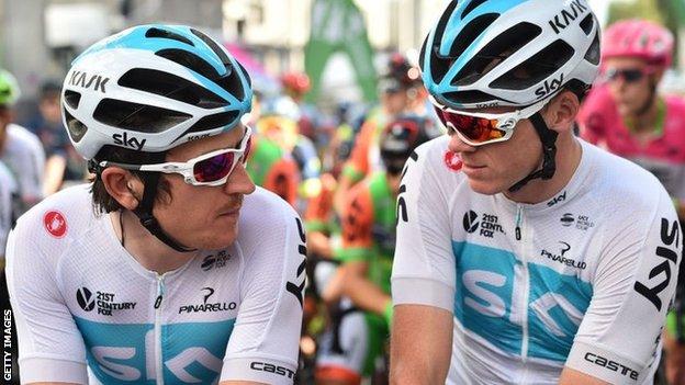 Geraint Thomas and Chris Froome