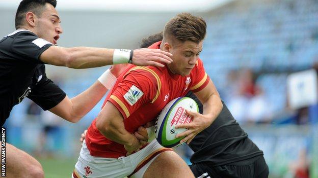 Joe Gage of Wales in action against New Zealand Under-20