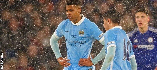 Two of Manchester City's academy stand deflated in the final of the 2016 FA Youth Cup