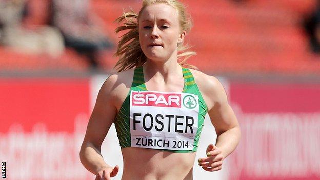 Amy Foster was in impressive form in the indoor meeting at Athlone