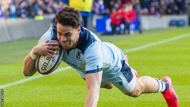 Sean Maitland scored two tries in the win over France in this season's Six Nations