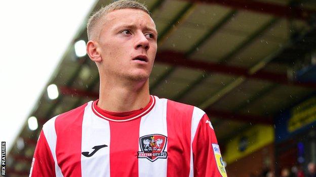 Jay Stansfield: Exeter boss Matt Taylor 'choked up' by teenager's debut - BBC Sport